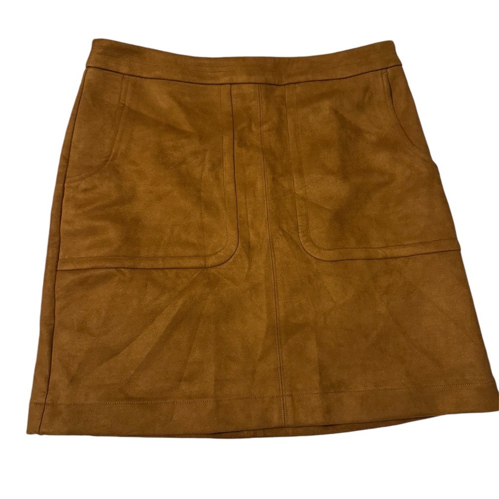 NWT Size 10 Women’s LOFT Suede Tan Brown Short Mini Skirt